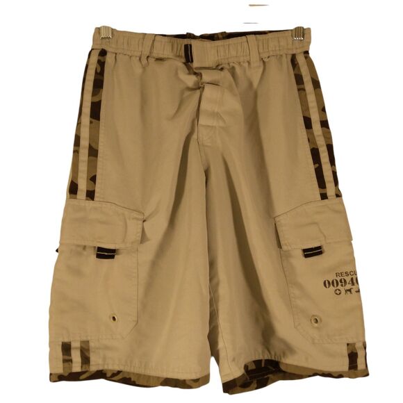 A.P. Co. reversible cargo shorts mens M Medium camo gray utility striped - Picture 3 of 11